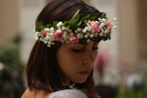 Bridal Day aux Galeries Lafayette : Couronnes de fleurs 3 atelier DIY EVJF couronne de fleurs