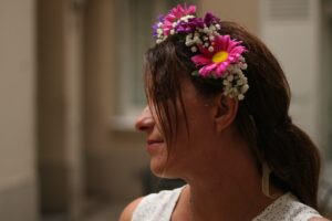 Bridal Day aux Galeries Lafayette : Couronnes de fleurs 2 Couronnes de fleurs fraiches atelier DIY EVJF