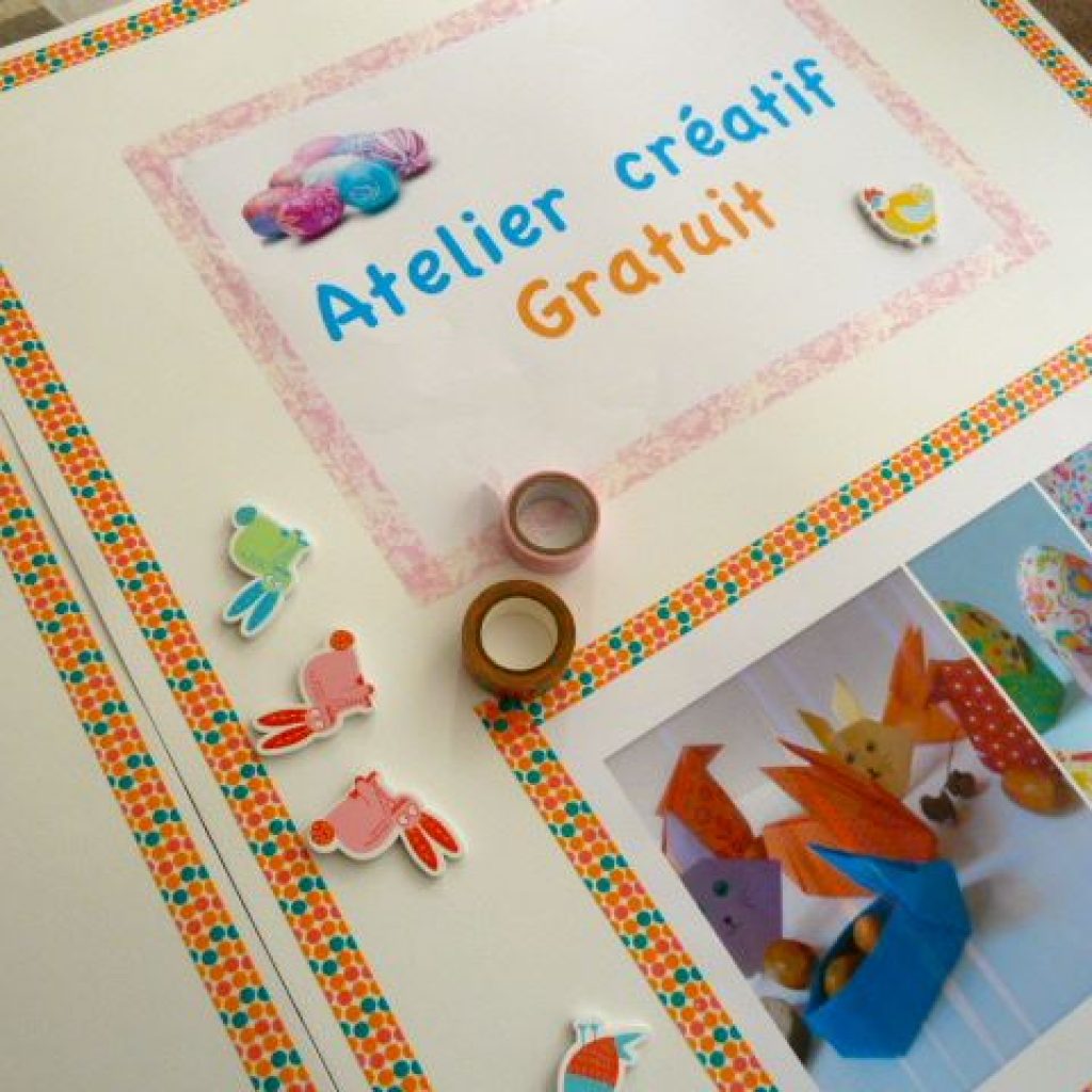 Ateliers de Pâques : oeufs colorés et origamis 22 affiche atelier Pâques