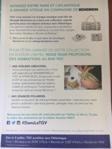 Des ateliers DIY à bord des TGV 8 flyer operation tgv grand ouest atlantique paris renne nantes bordeaux