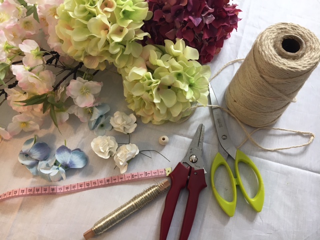 fournitures headband floral boho hippie DIY