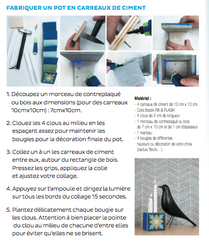 tutoriel pot en carreaux de ciment | Des colles parfaites pour nos créations DIY