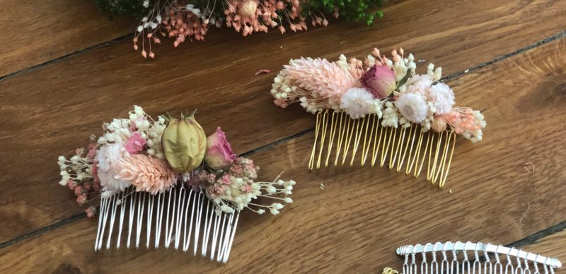 Ateliers DIY peignes et tambours de fleurs séchées - ID Créatives Lyon 12 atelier diy peigne fleurs sechees Lyon Nantes Lille Paris