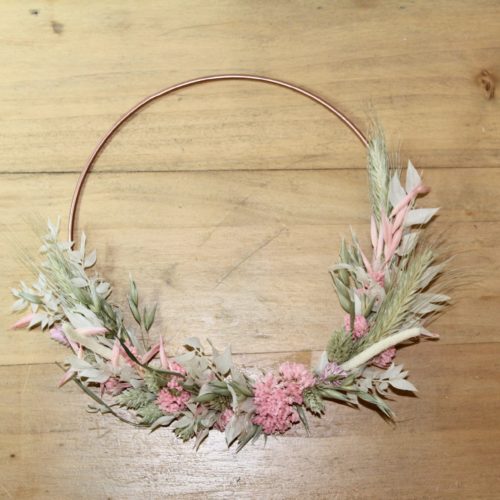 KIT DIY Tutoriel couronne murale de fleurs séchées