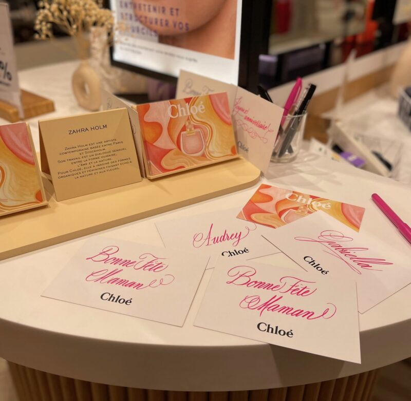 Calligraphie carte fête des mères