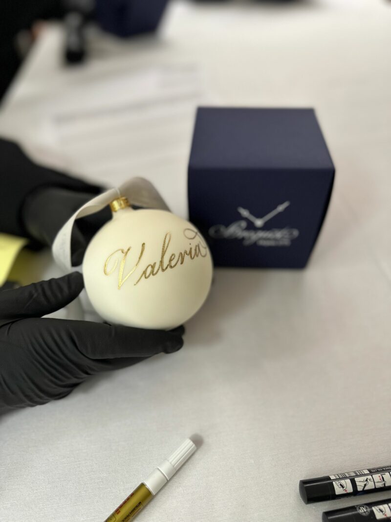 Calligraphie boules de noël