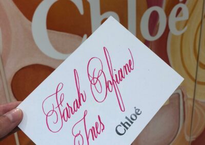 Animation Grands Magasins 4 Calligraphie Fete des meres Chloe | Animation Grands Magasins